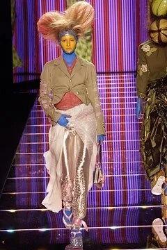 John Galliano S/S 2003 curved seam metallic top — JAMES VELORIA